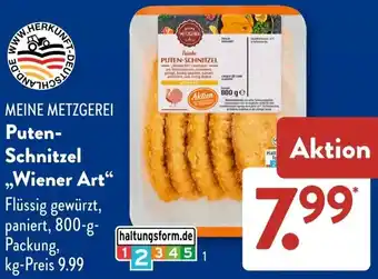 Aldi Süd MEINE METZGEREI Puten Schnitzel „Wiener Art" Angebot
