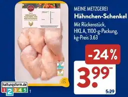 Aldi Süd MEINE METZGEREI Hähnchen-Schenkel Angebot