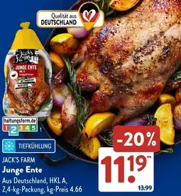Aldi Süd JACK'S FARM Junge Ente Angebot