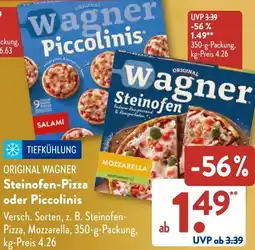 Aldi Süd ORIGINAL WAGNER Steinofen-Pizza oder Piccolinis Angebot