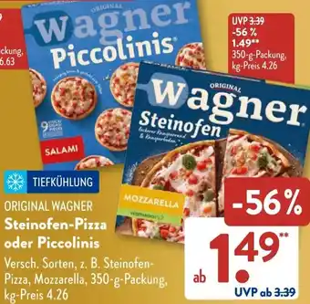 Aldi Süd ORIGINAL WAGNER Steinofen-Pizza oder Piccolinis Angebot