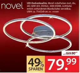 Zurbrüggen novel LED-Deckenleuchte, Metall Angebot