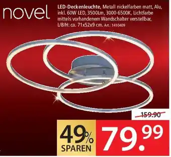 Zurbrüggen novel LED-Deckenleuchte, Metall Angebot