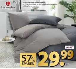 Zurbrüggen Linneweber Jacquard Bettwäsche Heringbone Angebot
