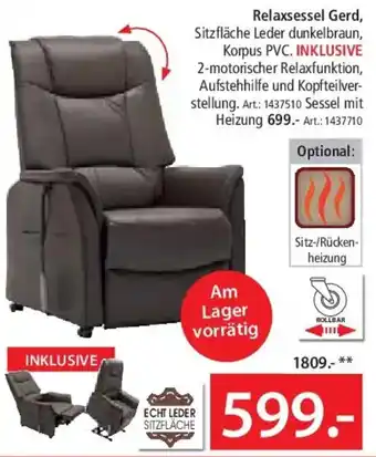 Zurbrüggen Relaxsessel Gerd, Angebot