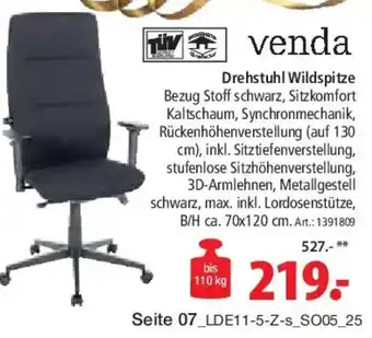 Zurbrüggen venda Drehstuhl Wildspitze Angebot