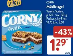 Aldi Süd CORNY Müsliriegel Angebot