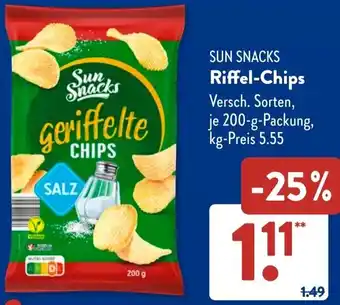Aldi Süd SUN SNACKS Riffel-Chips Angebot