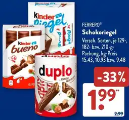 Aldi Süd FERRERO Schokoriegel Angebot