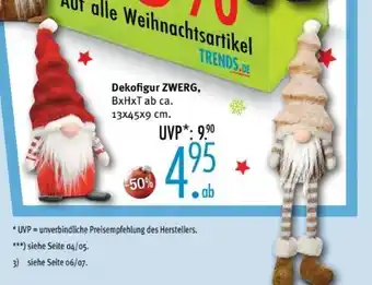 Trends Möbel Weihnachtsfigur Zwerg Angebot