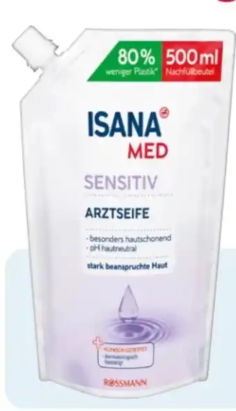 Rossmann Isana Med Arztseife Sensitiv Nachfüllbeutel Angebot