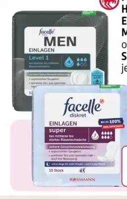 Rossmann Facelle Diskret Hygiene-Einlagen Men Angebot