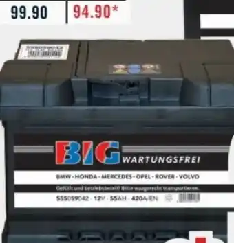 B1 Discount Baumarkt BIG Batterie Industrie Germany Auto-Batterie Angebot