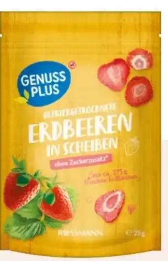 Rossmann Genuss Plus Gefriergetrocknete Erdbeeren in Scheiben Angebot