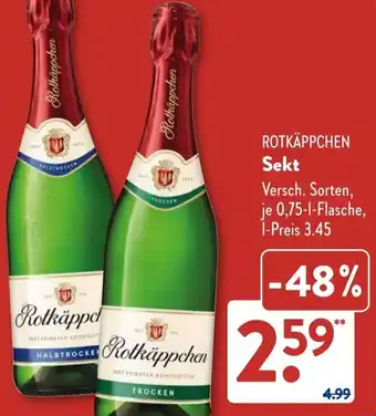 Aldi Süd ROTKÄPPCHEN Sekt Angebot
