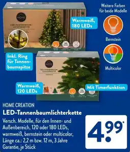 Aldi Süd HOME CREATION LED-Tannenbaumlichterkette Angebot