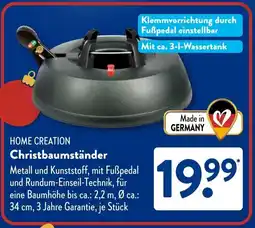 Aldi Süd HOME CREATION Christbaumständer Angebot