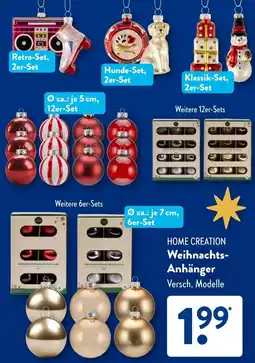 Aldi Süd HOME CREATION Weihnachts Anhänger Angebot