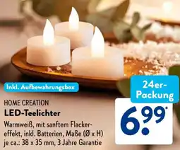 Aldi Süd HOME CREATION LED-Teelichter Angebot