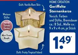 Aldi Süd HOME CREATION Geriffelte Sternenkerze Angebot