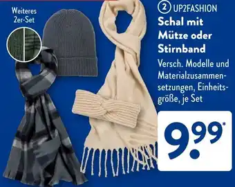 Aldi Süd UP2FASHION Schal mit Mütze oder Stirnband Angebot