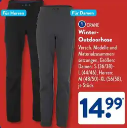 Aldi Süd CRANE Winter Outdoorhose Angebot