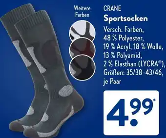 Aldi Süd CRANE Sportsocken Angebot