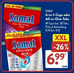 Aldi Süd SOMAT 4-in-1-Caps oder All-in-One-Tabs Angebot