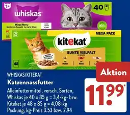Aldi Süd WHISKAS/KITEKAT Katzennassfutter Angebot