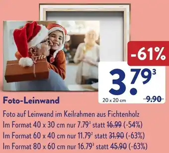 Aldi Süd Foto-Leinwand Angebot