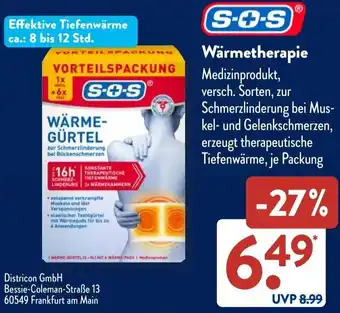 Aldi Süd SOS Wärmetherapie Angebot