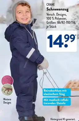 Aldi Süd CRANE Schneeanzug Angebot