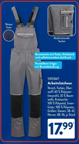Aldi Süd TOPCRAFT Arbeitslatzhose Angebot