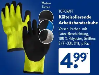Aldi Süd TOPCRAFT Kälteisolierende Arbeitshandschuhe Angebot
