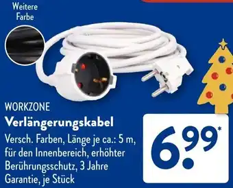 Aldi Süd WORKZONE Verlängerungskabel Angebot