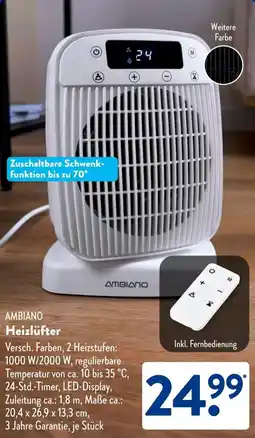 Aldi Süd AMBIANO Heizlüfter Angebot