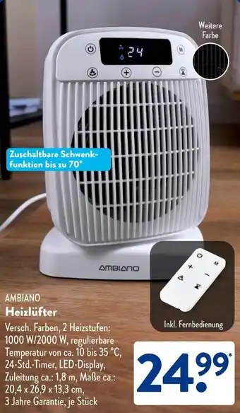 Aldi Süd AMBIANO Heizlüfter Angebot