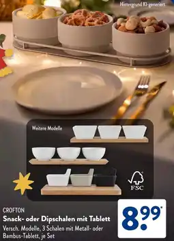 Aldi Süd CROFTON Snack- oder Dipschalen mit Tablett Angebot
