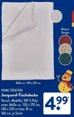 Aldi Süd HOME CREATION Jacquard-Tischdecke Angebot