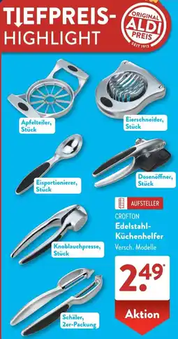 Aldi Süd CROFTON Edelstahl Küchenhelfer Angebot