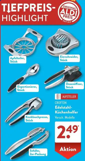 Aldi Süd CROFTON Edelstahl Küchenhelfer Angebot