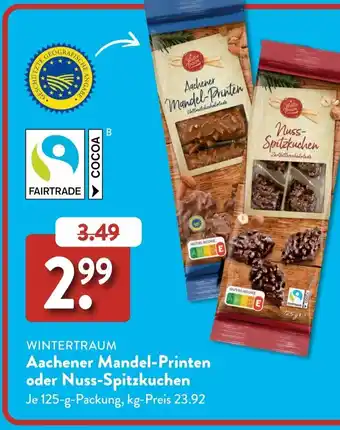 Aldi Süd WINTERTRAUM Aachener Mandel-Printen oder Nuss-Spitzkuchen Angebot