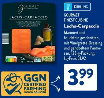 Aldi Süd GOURMET FINEST CUISINE Lachs-Carpaccio Angebot