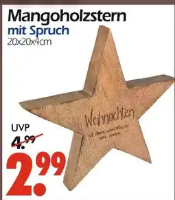 Wreesmann Mangoholzstern Angebot