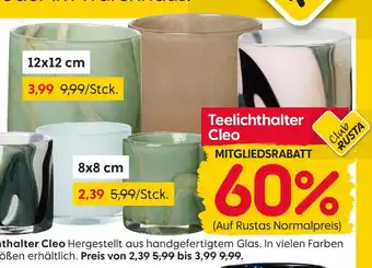 Rusta Teelichthalter cleo 12x12 cm Angebot
