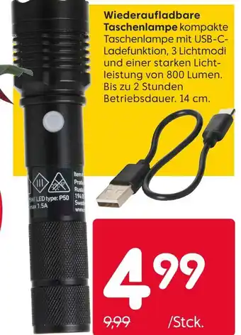 Rusta Wiederaufladbare taschenlampe Angebot