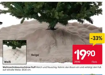 Rusta Weihnachtsbaumschürze fluff beige Angebot