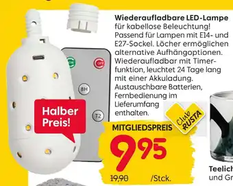 Rusta Wiederaufladbare led-lampe Angebot