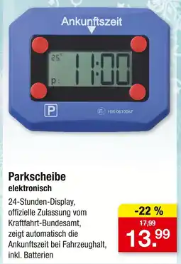 Zimmermann Parkscheibe elektronisch Angebot