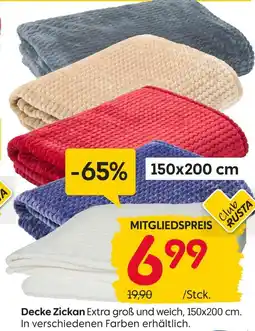 Rusta Decke zickan Angebot